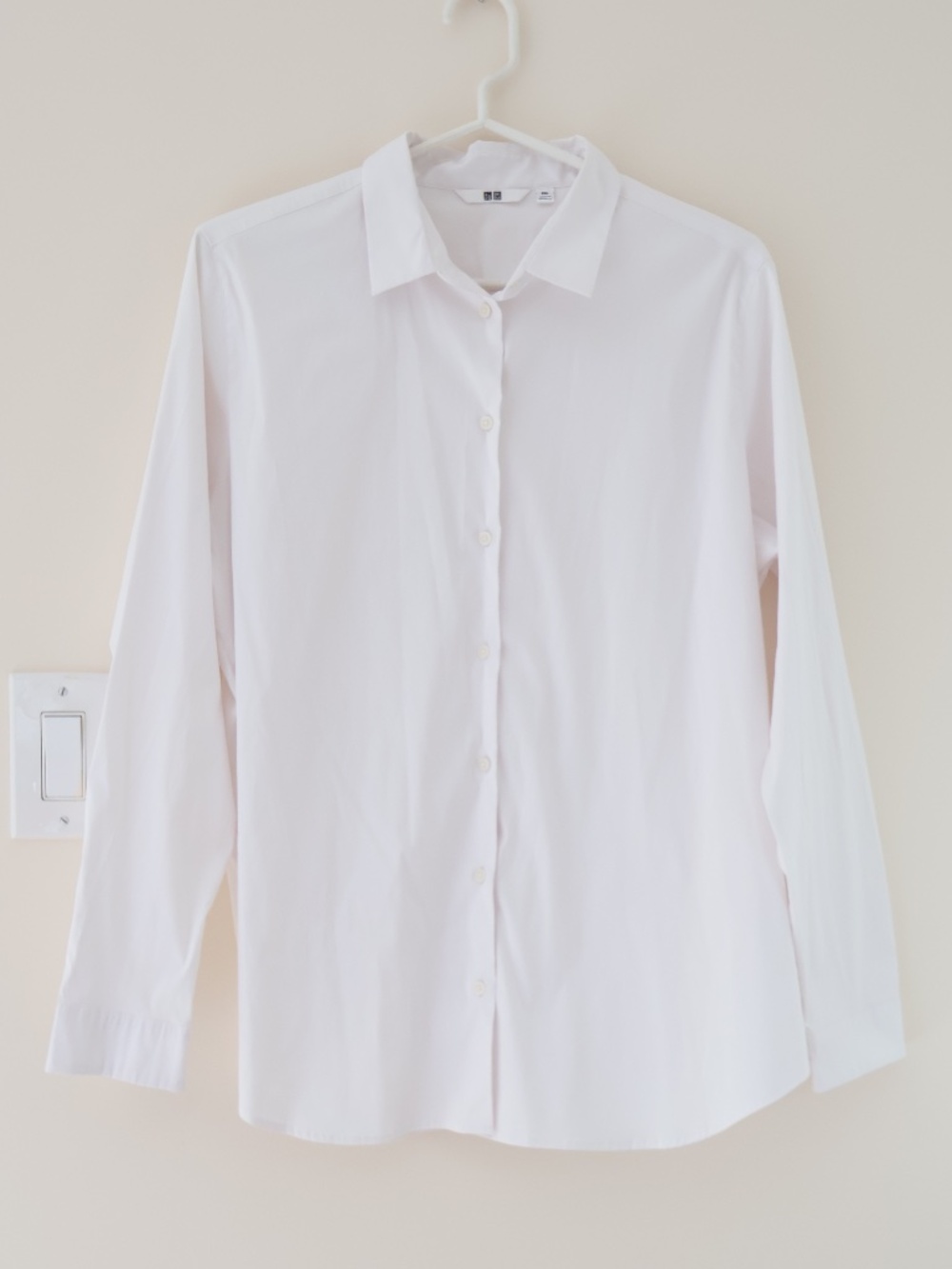 Uniqlo White Button Up Long Sleeve Shirt Workwear Office Classic Preppy XXL